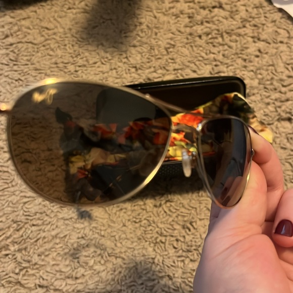 Maui Jim Polarized Small Maverick Aviator Sunglasses - Picture 5 of 5